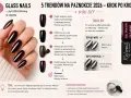 Paznokcie żelowe krok po kroku: nałóż kolor, top no-wipe, wcieraj pył chromowy, kolejny top no-wipe. Efekt lustra w domu.