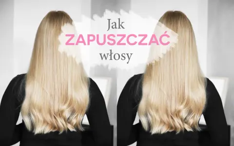 Długie, blond włosy i tekst "Jak zapuszczać włosy".