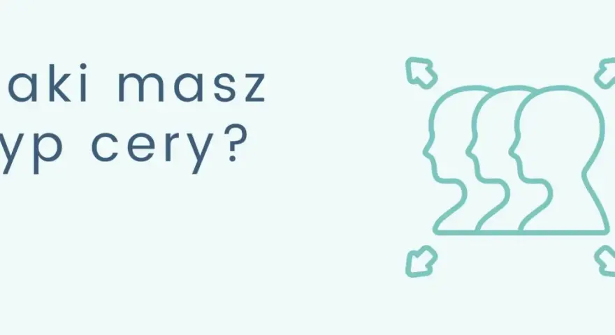 Jaki masz rodzaj skóry? Ikona przedstawia trzy profile głów z zaznaczonymi strzałkami, sugerującymi różne typy cery.