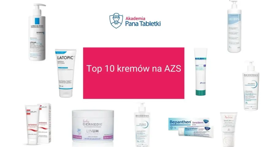 Kolekcja kremów i balsamów na atopowe zapalenie skóry, w tym marki La Roche-Posay, Bioderma, Avene.