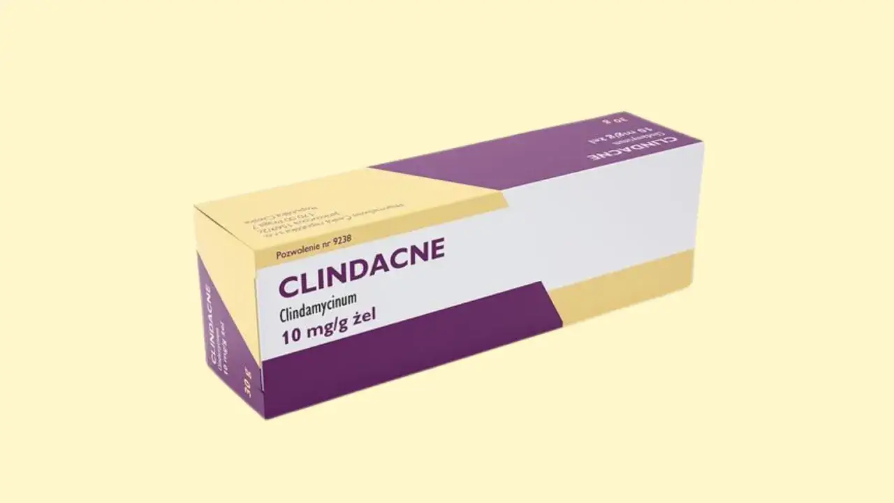 Opakowanie żelu CLINDACNE z klindamycyną, 10 mg/g, 30 g. Skuteczny w walce z niedoskonałościami, jak hylosept.